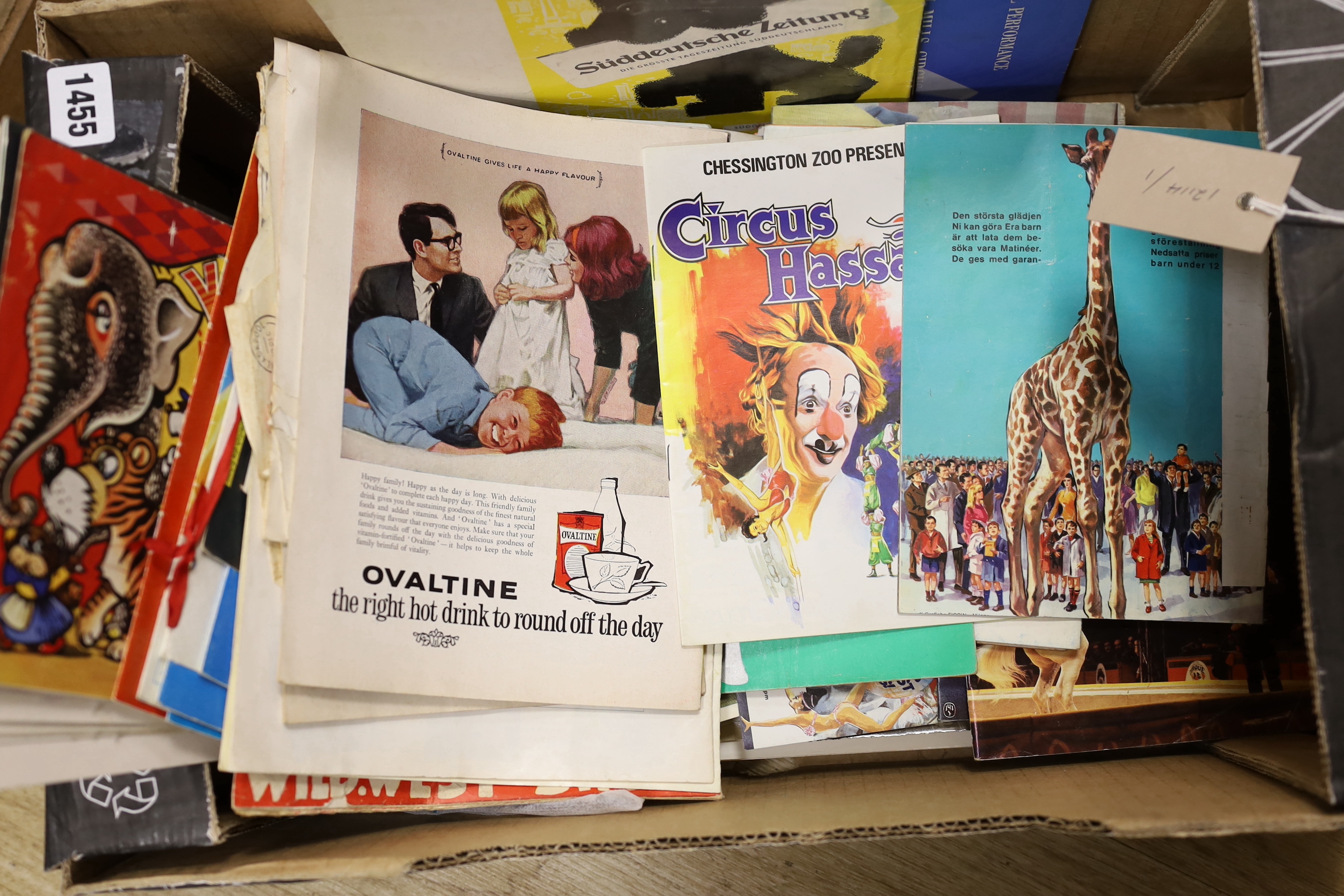 Vintage circus programmes, related matter and a collection of cycling medals